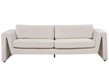 3-istuttava sohva sametti vaalea beige MAUNU