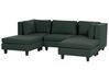 5-Seater Modular Fabric Sofa Dark Green UNSTAD_893437