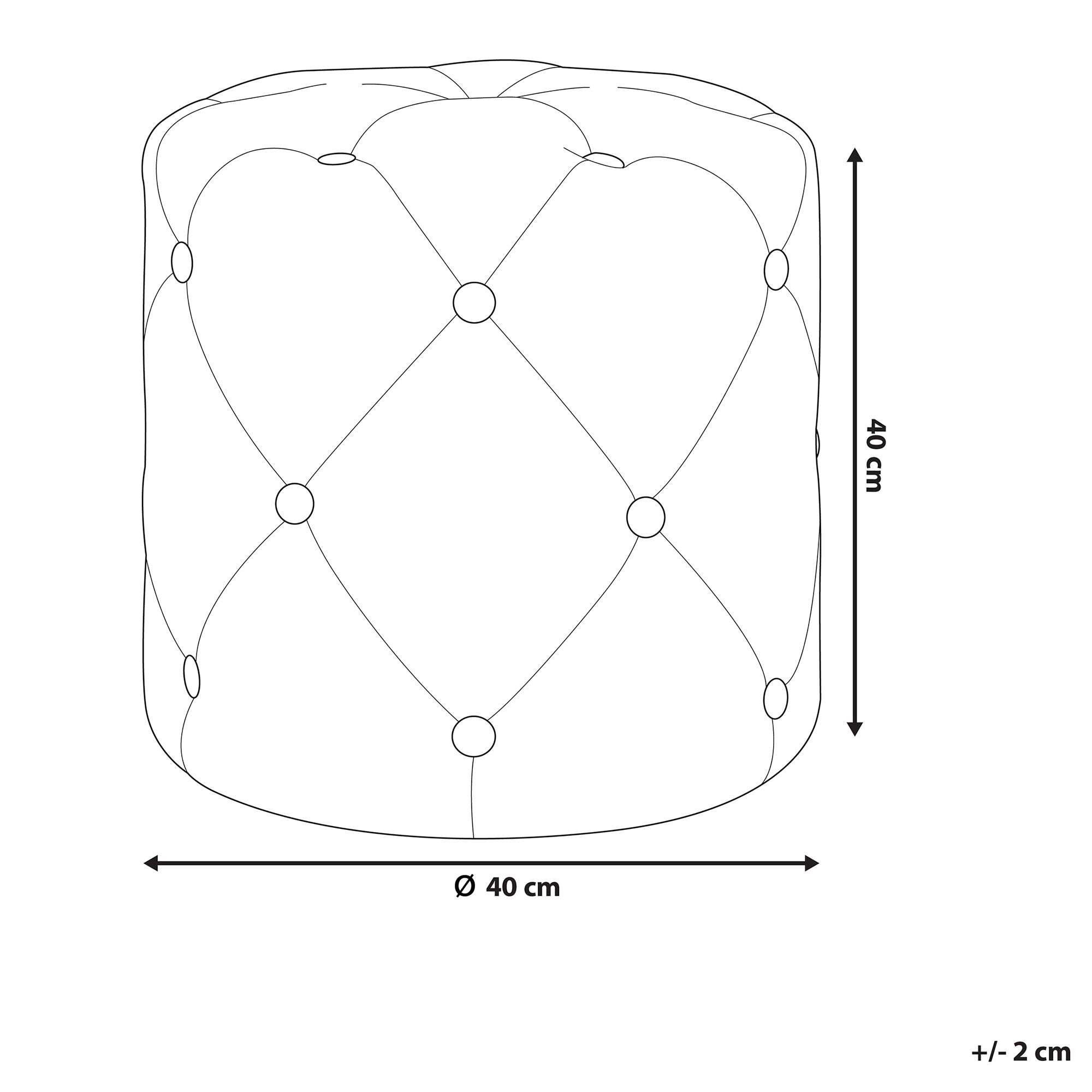 Puf welurowy ø 40 cm niebieski COROLLA