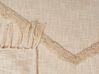 Manta decorativa em algodão creme 130 x 180 cm JAUNPUR_829381