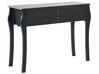 Konzolový stolík s 2 zásuvkami čierny KLAWOCK_729764