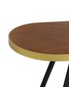 Konzolový stolík tmavé drevo/zlatá RAMONA_912778