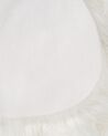 Tæppe 88 x 53 cm hvid imiteret læder MUNGO_799352