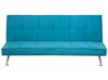 Divano letto imbottito in tessuto azzurro HASLE_712438