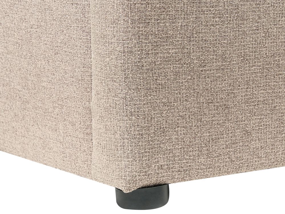 Cama tapizada con almacenaje beige 180x200 cm DINAN | Beliani.es