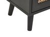Rattan 2 Drawer Bedside Table Black OPOCO_873348
