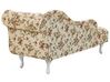 Right Hand Chaise Lounge Flower Print Beige NIMES_763943