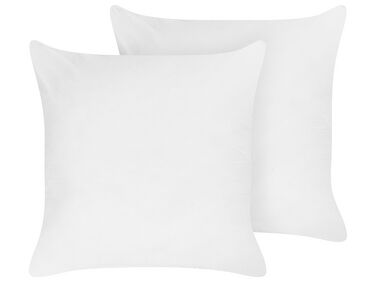 Set of Polyester Bed High Profile Pillow 80 x 80 cm TRIGLAV