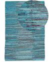 Tappeto azzurro in cotone 140 x 200 cm MERSIN_482162