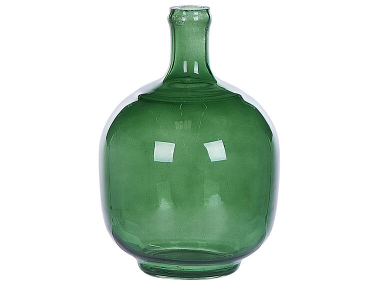 Wazon dekoracyjny szklany 24 cm zielony PARATHA_823673
