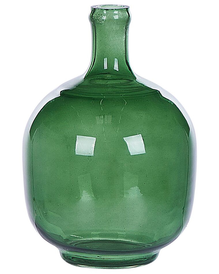 Jarrón de vidrio verde 24 cm PARATHA_823673
