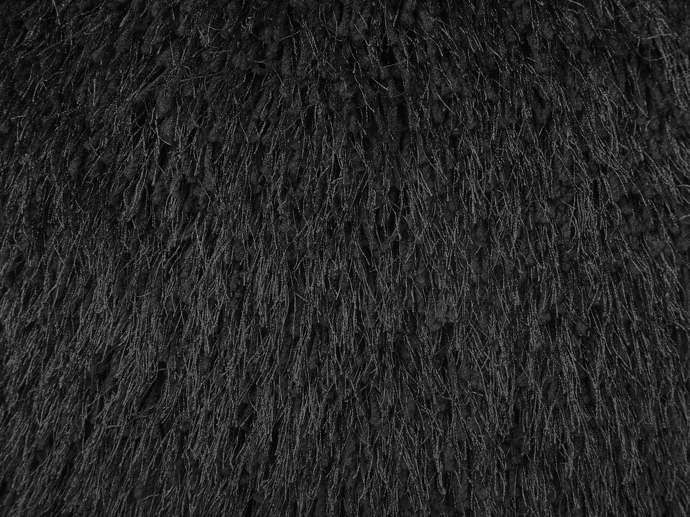 Black sales shaggy cushions