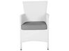 Set of 2 PE Rattan Dining Chairs White ITALY_763666