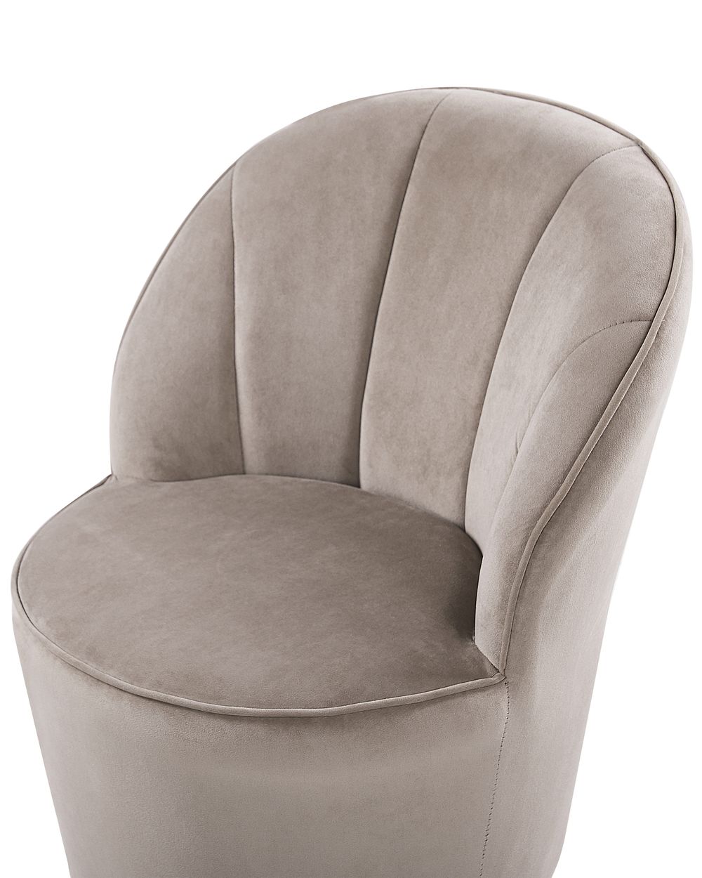 Velvet Armchair Beige ALBY Beliani.co.uk