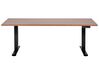 Elektrisk justerbart skrivebord 180 x 80 cm mørk træ og sort DESTINES_899530