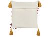 Set of 2 Tufted Cotton Cushions with Tassels 45 x 45 cm Multicolour JAMMU_911756