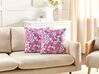 Set of 2 Velvet Cushions Floral Motif 45 x 45 cm Pink KOELERIA_914088