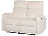 Conjunto de sofás 6 lugares eletricamente reclináveis em veludo branco-creme VERDAL_904885