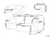 Čalouněná rohová rozkládací pohovka s úložným prostorem béžová levá KARILA_886004