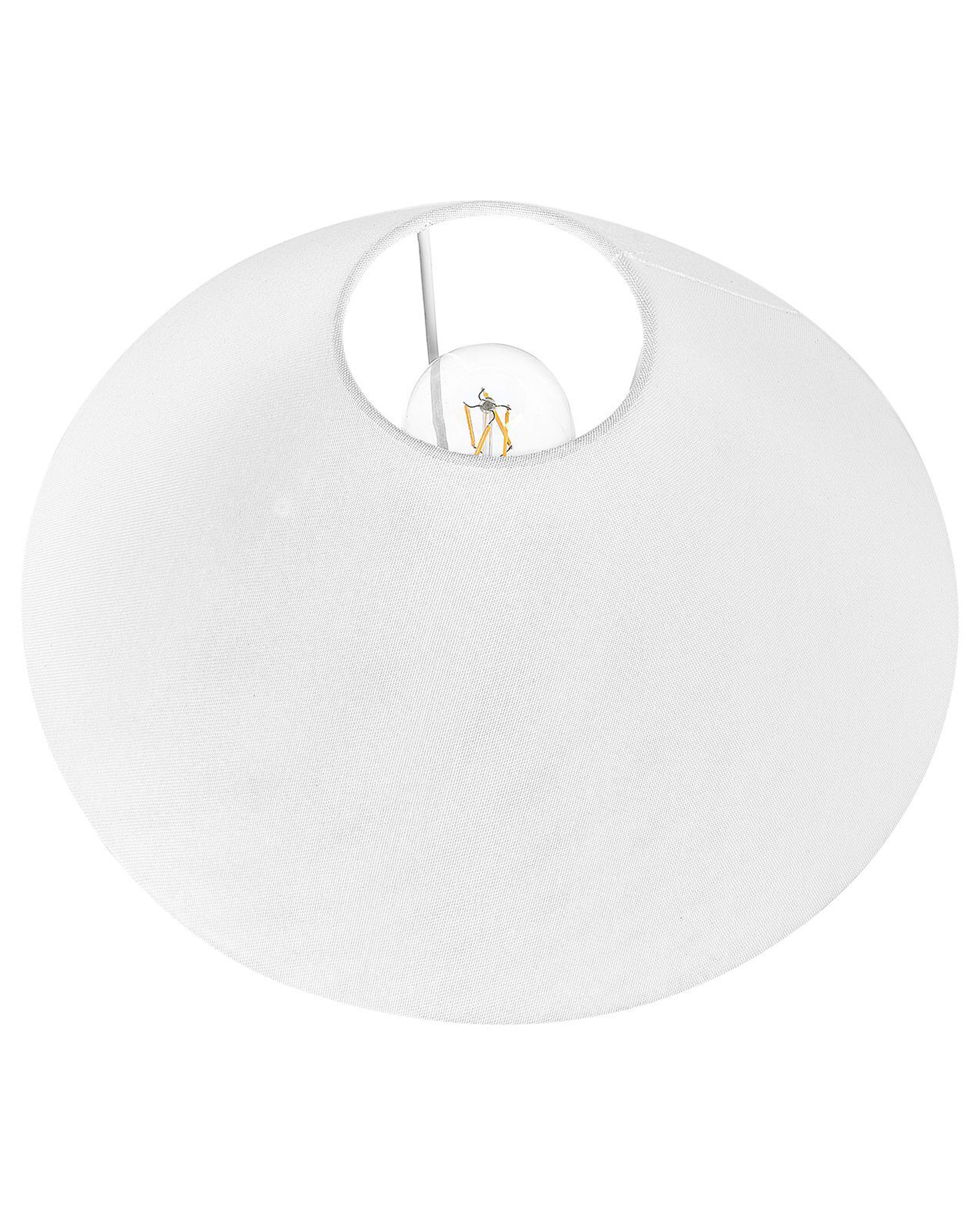 Lámpara de mesa de cerámica/lino rosa/blanco 40 cm FERRY_843223