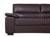 3 Seater Faux Leather Sofa Brown VOGAR_730018