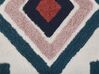 Teppich Baumwolle mehrfarbig 80 x 150 cm geometrisches Muster Fransen Kurzflor KOZLU_816982
