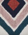Teppich Baumwolle mehrfarbig 80 x 150 cm geometrisches Muster Fransen Kurzflor KOZLU_816982