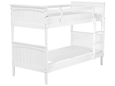 Bílá dřevěná patrová postel 90x200 cm ALBON 