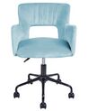 Chaise de bureau en velours bleu clair SANILAC_855200