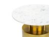 Metal Side Table Gold and White ARIAGA_912790