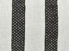Bodenkissen Baumwolle weiß / schwarz mit Quasten 45 x 45 x 20 cm ASHTI_904745