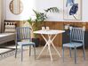 Set di tavolo e 2 sedie da giardino bianco e blu SERSALE_820107