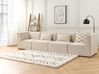 4 pers. sofa beige fløjl LEMVIG_875056