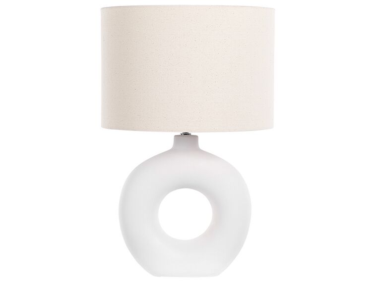 Lampa stołowa ceramiczna biała VENTA_833940