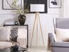 Wooden Tripod Floor Lamp White NITRA_803397