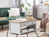 Coffee Table with Drawer Grey with Light Wood CLIO_749336