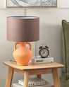 Lampa stołowa ceramiczna pomarańczowa LABRADA_878710