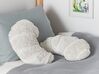 Conjunto de 2 almofadas decorativas com forma de croissant em algodão branco 40 x 25 cm SNOWDROP_906058