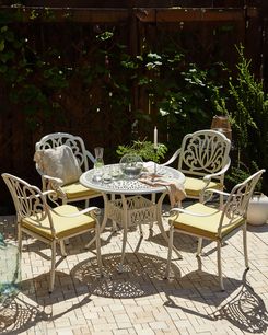 Puutarhatuolit 4kpl valkoinen ANCONA