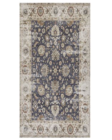 Teppich mehrfarbig orientalisches Muster 80 x 150 cm Kurzflor PELITLI