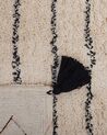 Alfombra de algodón beige/negro 140 x 200 cm MALTEPE_747830