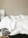 Faux Fur Bedspread 200 x 220 cm White DELICE_821262
