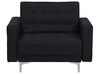 Conjunto de sofás reclináveis com 5 lugares em tecido cinzento grafite ABERDEEN_715197