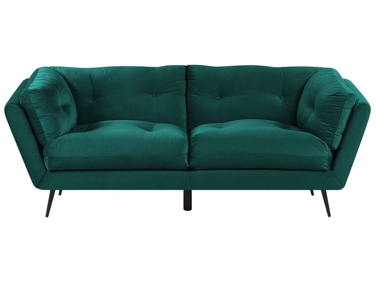 3-istuttava sohva samettinen vihreä LENVIK_784782