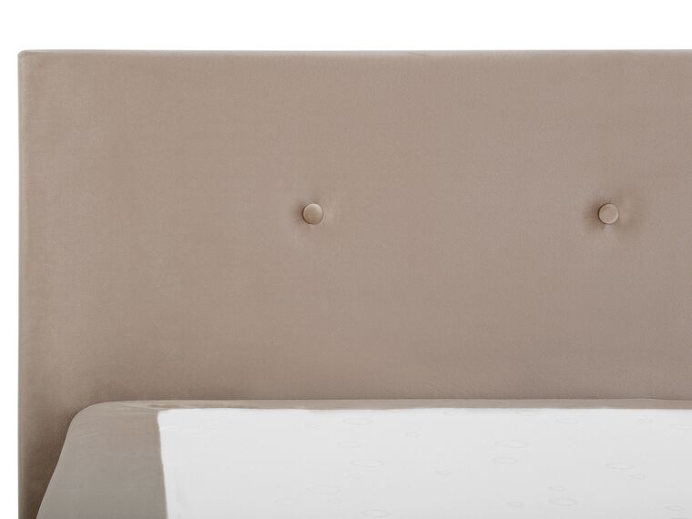 Letto Matrimoniale Ottomano In Velluto Beige – 180x200 Cm Con Contenitore - 6