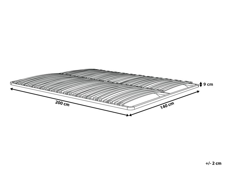 Double Slatted Bed Base Basic Beliani.co.uk
