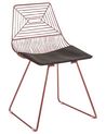 Set of 2 Metal Accent Chairs Rose Gold BEATTY_868397