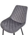 Conjunto de 2 sillas de comedor de terciopelo gris MARIBEL_905395