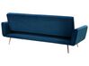 Sofá cama de terciopelo azul marino EINA_898576