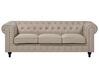 3 Seater Fabric Sofa Beige CHESTERFIELD Big_710744
